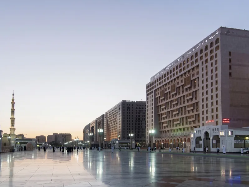 Hotel room with a view of Masjid an-Nabawi at Pullman Zamzam Madinah